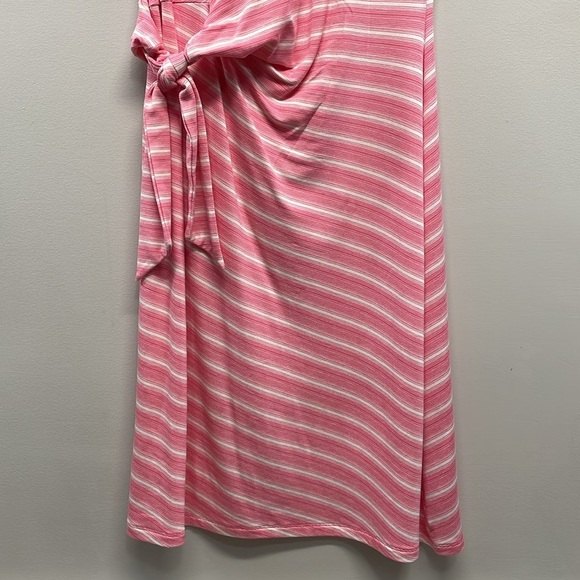 NWOT Talbots Stripe Side Tie Midi Sleeveless Shift Dress S - Picture 4 of 16
